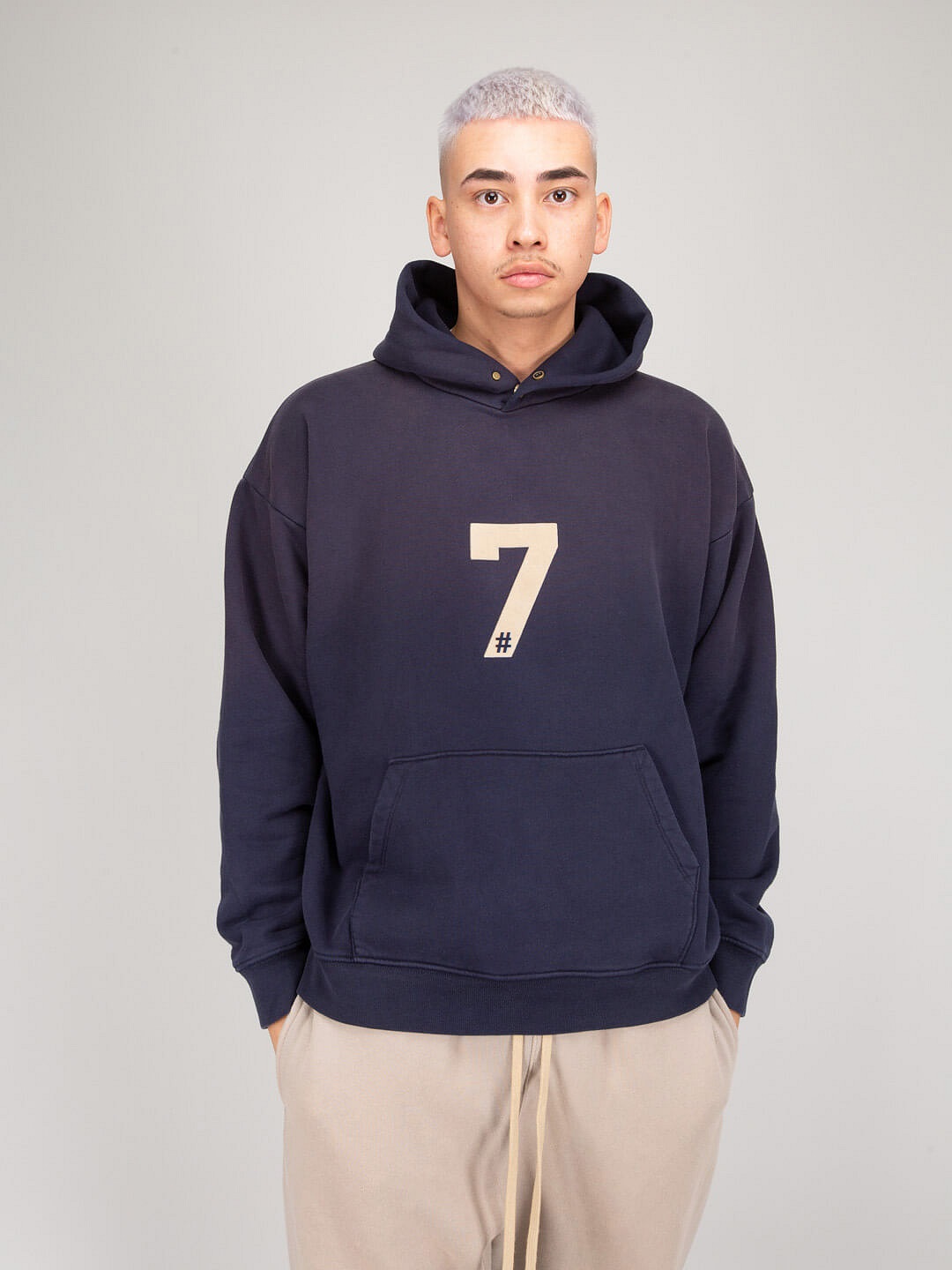 #7 Hoodie mens vintage navy