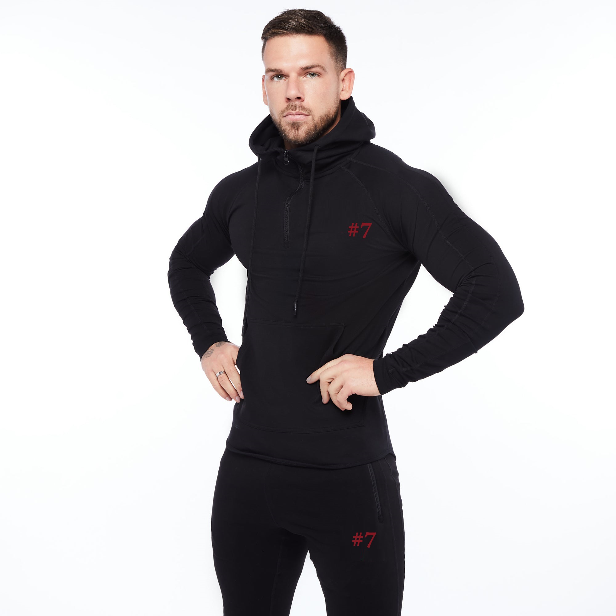 PULLOVER HOODIE black red